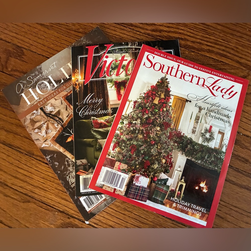 Somerset Holiday, Southern Lady & Victoria Magazines - Red Covers